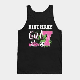 Soccer Player Birthday 7 Year Old Girl 7th Birthday Gift For Boys Kids Toddlers Tank Top